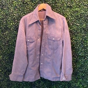 Tobias mens gray shirt jacket with buttons